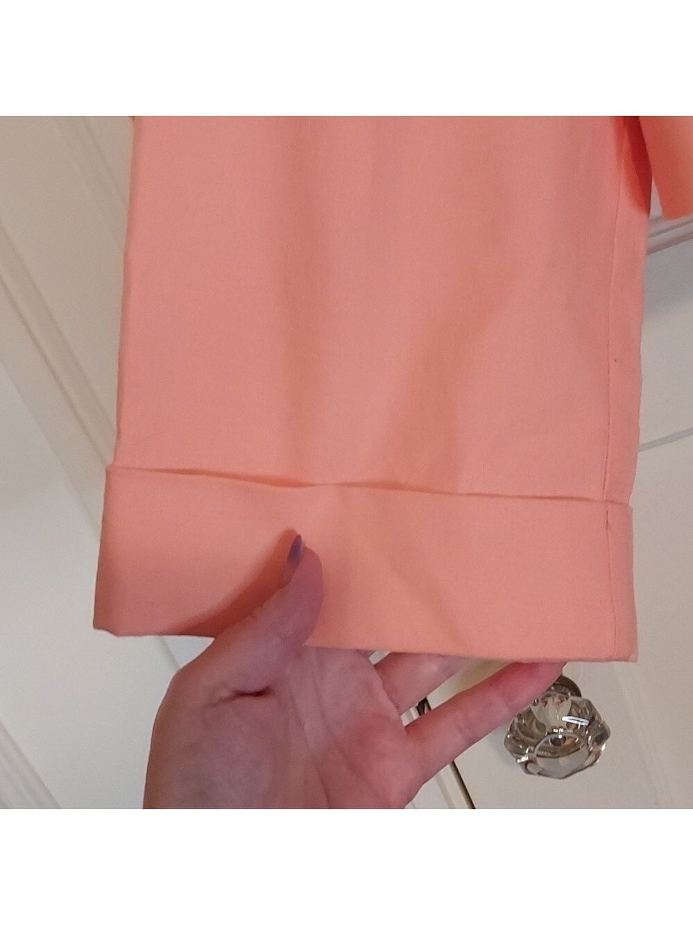 For Love and Lemons Peach Linen Blend Cropped Blazer Size XL - Picture 8 of 14
